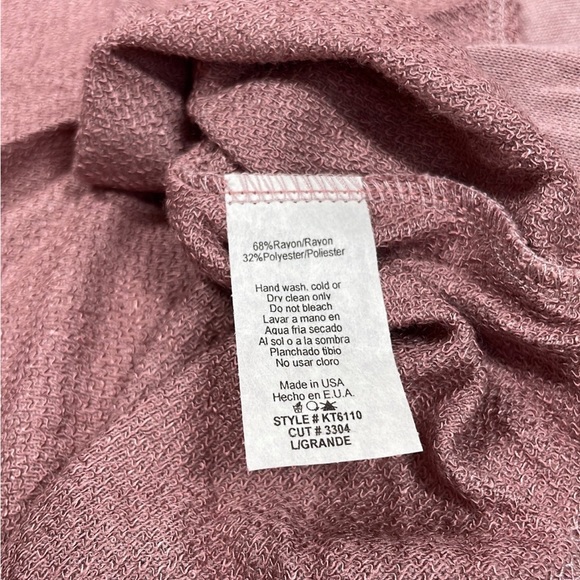 NU Label NWOT super soft Tshirt distressed  braided back detail SzL - Picture 7 of 12